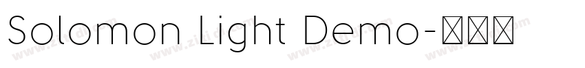 Solomon Light Demo字体转换 Solomon Light Demo字体转换
